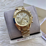 Michael Kors Chronograph Gold Dial And Stainless Steel Strap Women Watch MK5798I