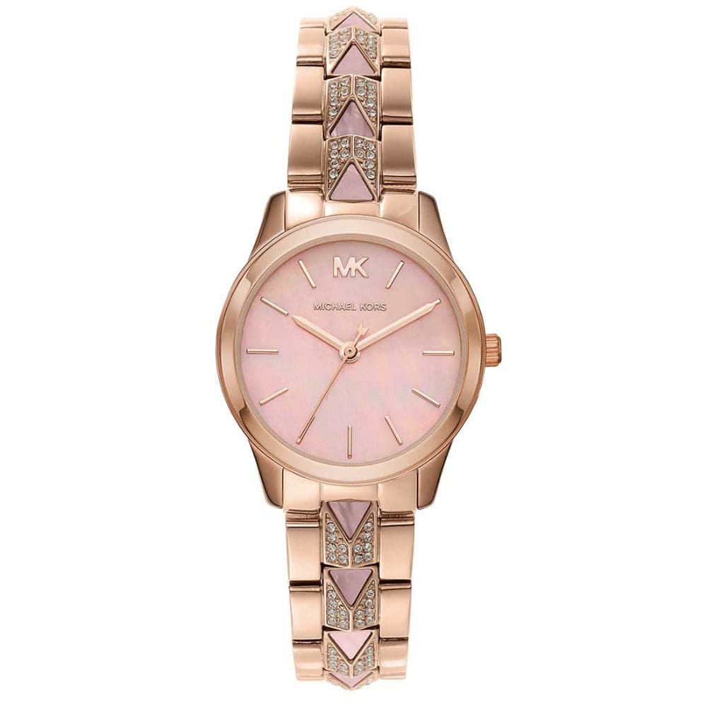 Mk6689 MICHAEL KORS MK6856P RUNAWAY MERCER STAINLESS STEEL WOMEN'S WATCH – H2 Hub