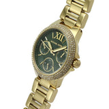 Michael Kors Camille Green Dial And Gold Stainless Steel Women Watch MK6981