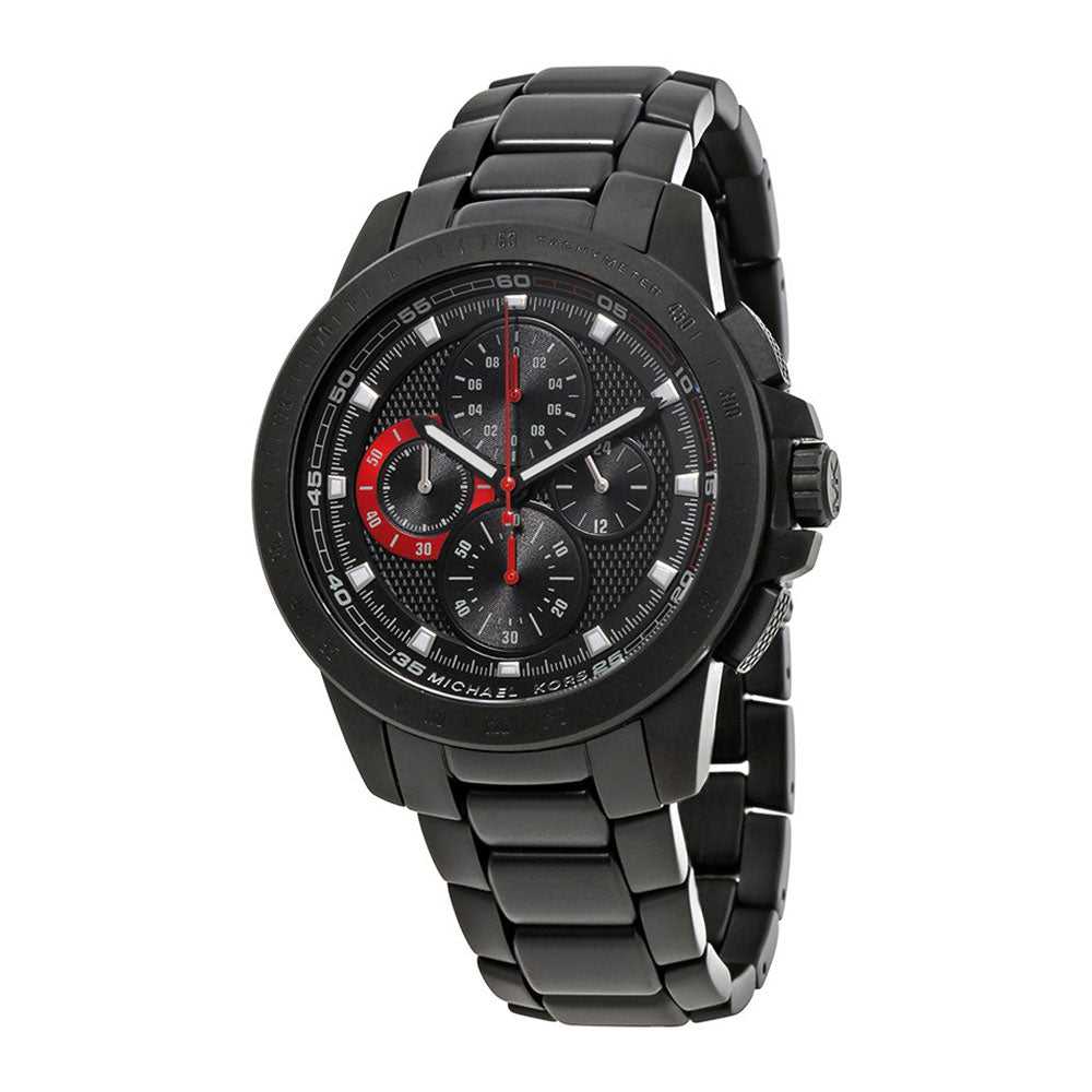 MICHAEL KORS RYKER MK8529 BLACK CHRONOGRAPH MEN'S WATCH - H2 Hub Watches