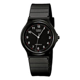 CASIO ANALOG MQ-24-1BLDF-P BLACK RESIN STRAP MEN WATCH
