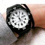 Casio General White Dial With Black Resin Strap Unisex Watch MRW-200H-7BVDF-P