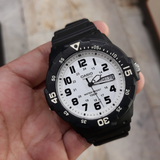 Casio General White Dial With Black Resin Strap Unisex Watch MRW-200H-7BVDF-P
