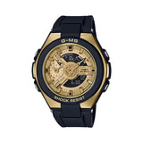 CASIO BABY-G MSG-400G-1A2DR-P DIGITAL GOLD STAINLESS STEEL BLACK RESIN WOMEN'S WATCH