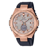 CASIO BABY-G MSG-S200G-1ADR SOLAR ROSE GOLD STAINLESS STEEL BLACK RESIN WOMEN'S WATCH - H2 Hub Watches