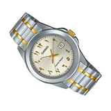 CASIO GENERAL MTP-1215SG-7B3DF CHAMPAGNE GOLD DIAL TWO-TONE BRACELET UNISEX'S WATCH