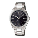 Casio General Black Dial Silver Stainless Steel Strap Men Watch MTP-1302D-1A1VDF-P