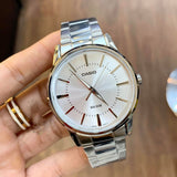 Casio General Silver Dial And Stainless Steel Strap Men Watch MTP-1303D-7AVDF-P
