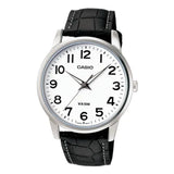 Casio General White Dial With Black Leather Strap Men Watch MTP-1303L-7BVDF-P