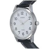 Casio General White Dial With Black Leather Strap Men Watch MTP-1303L-7BVDF-P