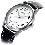 Casio General White Dial With Black Leather Strap Men Watch MTP-1303L-7BVDF-P