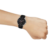 Casio General Black Dial And Black Leather Strap Men Watch MTP-1374L-1AVDF-P