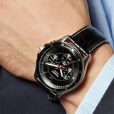 Casio General Black Dial And Black Leather Strap Men Watch MTP-1374L-1AVDF-P