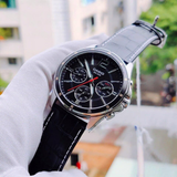 Casio General Black Dial And Black Leather Strap Men Watch MTP-1374L-1AVDF-P