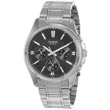 Casio General Black Dial With Silver Stainless Steel Men Watch MTP-1375D-1AVDF-P