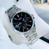 Casio General Black Dial With Silver Stainless Steel Men Watch MTP-1375D-1AVDF-P