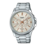 Casio General Silver Dial With Silver Stainless Steel Strap Unisex Watch MTP-1375D-7A2VDF-P