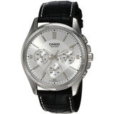 Casio General Chronograph Black Leather Strap Men Watch MTP-1375L-7AVDF-P