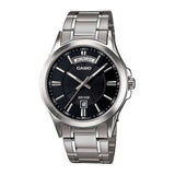 Casio General Black Dial Silver Stainless Steel Strap Men Watch MTP-1381D-1AVDF-P