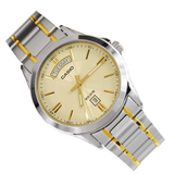 Casio General Gold Dial And Two-Tone Stainless Steel Strap Men Watch MTP-1381G-9AVDF-P