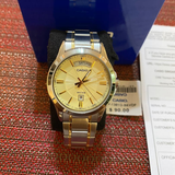 Casio General Gold Dial And Two-Tone Stainless Steel Strap Men Watch MTP-1381G-9AVDF-P