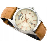 CASIO GENERAL MTP-1381L-9AVDF-P BROWN LEATHER MEN WATCH