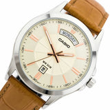 CASIO GENERAL MTP-1381L-9AVDF-P BROWN LEATHER MEN WATCH