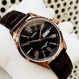 Casio General Black Dial With Brown Leather Strap Men Watch MTP-1384L-1AVDF-P