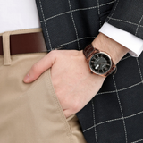 Casio General Black Dial With Brown Leather Strap Men Watch MTP-1384L-1AVDF-P
