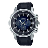 CASIO CLASSIC MTP-E505-3AVDF-P VHRONOGRAPH BLACK RUBBER MEN WATCH