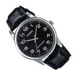 Casio General Black Dial And Black Leather Strap Men Watch MTP-V001L-1BUDF-P