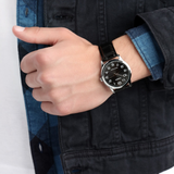 Casio General Black Dial And Black Leather Strap Men Watch MTP-V001L-1BUDF-P