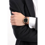 CASIO GENERAL MTP-V002GL-1BUDF-P QUARTZ GOLD STAINLESS STEEL BROWN LEATHER STRAP MEN'S WATCH