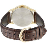 CASIO GENERAL MTP-V002GL-1BUDF-P QUARTZ GOLD STAINLESS STEEL BROWN LEATHER STRAP MEN'S WATCH