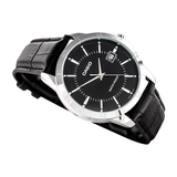 Casio General Black Dial And Leather Strap Women Watch MTP-V004L-1AUDF-P