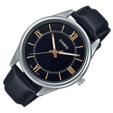 CASIO MTP-V005L-1B5UDF GENERAL BLACK LEATHER STRAP MEN'S WATCH