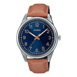CASUAL ANALOG MTP-V005L-2B4UDF BROWN LEATHER MEN WATCH