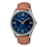CASIO GENERAL MTP-V005L-2B5UDF-P BROWN LEATHER MEN WATCH