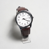 Casio General White Dial Brown Leather Strap Men Watch MTP-V005L-7B4UDF-P