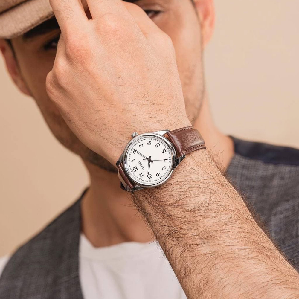 Casio General White Dial Brown Leather Strap Men Watch MTP V005L 7B4UD casio-general-white-dial-brown-leather-strap-men-watch-mtp-v005l-7b4ud