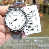 Casio General White Dial Brown Leather Strap Men Watch MTP-V005L-7B4UDF-P