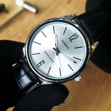 Casio General Silver Dial With Black Leather Strap Unisex Watch MTP-V005L-7BUDF-P
