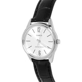 Casio General Silver Dial With Black Leather Strap Unisex Watch MTP-V005L-7BUDF-P