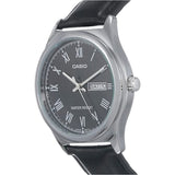 CASIO GENERAL MTP-V006L-1BUDF-P BLACK LEATHER MEN WATCH
