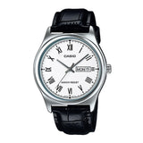 CASIO GENERAL MTP-V006L-7BUDF-P BLACK LEATHER MEN WATCH