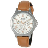 CASIO ANALOG MTP-V300L-7A2UDF BROWN LEATHER MEN WATCH