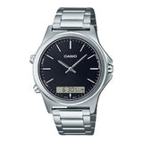 CASIO GENERAL MTP-VC01D-1EUDF BLACK DIAL STAINLESS STEEL MEN'S WATCH