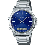CASIO GENERAL MTP-VC01D-2EUDF-P BLUE DIAL STAINLESS STEEL MEN WATCH