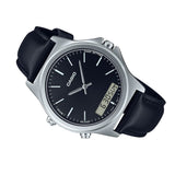 CASIO GENERAL MTP-VC01L-1EUDF-P BLACK LEATHER STRAP MEN WATCH