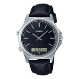 CASIO GENERAL MTP-VC01L-1EUDF-P BLACK LEATHER STRAP MEN WATCH
